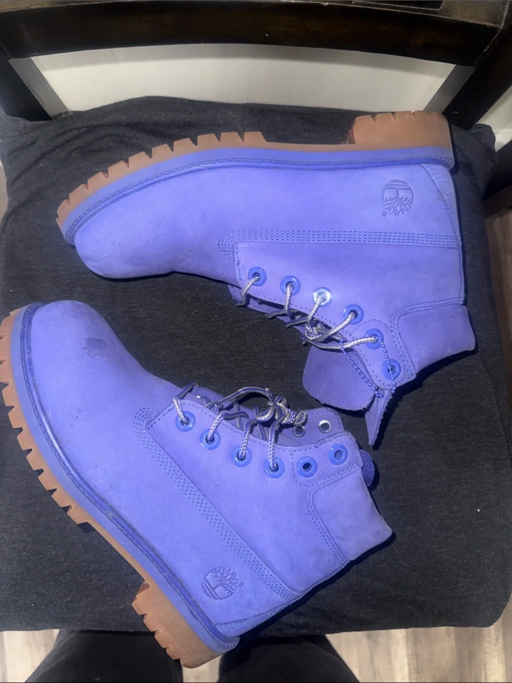 Timberland (GS) 6-INCH PREMIUM WATERPROOF BOOT Kids – Royal Blue Waterbuck - 4.5